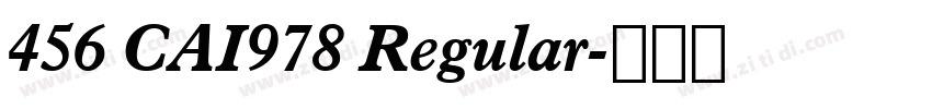 456 CAI978 Regular字体转换